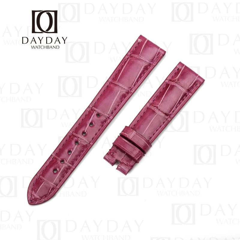 High gloss Purple Alligator leather watch band Patek Philippe Calatrava Complications straps replacement for sale (1)