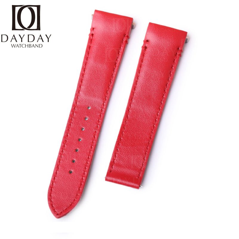 NEW-Cartier-Santos-quickswitch-red calfskin leather-replacement-watch-band-for-sale-custom-handmade
