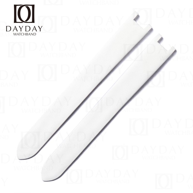 Pasha De Cartier Satin White leather watch strap replacement watchband