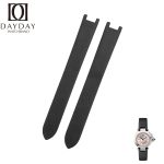 Pasha De Cartier Satin black leather watch strap replacement watch band