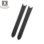 Pasha De Cartier Satin black leather watch strap replacement watch band