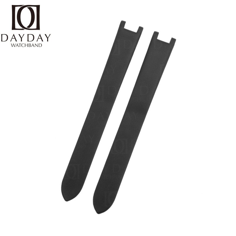 Pasha De Cartier Satin black leather watch strap replacement watch band