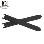 Pasha De Cartier Satin black leather watch strap replacement watch band