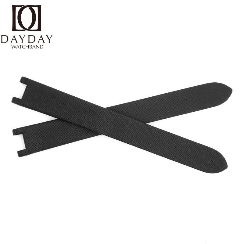 Pasha De Cartier Satin black leather watch strap replacement watch band