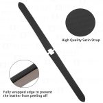 Pasha De Cartier Satin black leather watch strap replacement watch band
