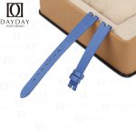 Chopard Bands For Watches Replacement-Blue-Satin-silk-strap-for-Chopard-Happy-Floating Dancing Diamonds-ladies-watch-belt