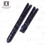Replacement Dark Blue alligator leather strap for vintage Cartier vendome must de Cartier watchband