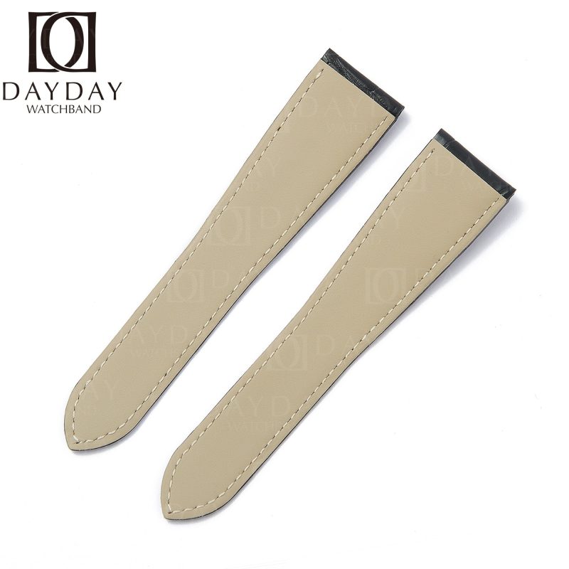 Replacement alligator leather watch strap for Cartier Calibre dive