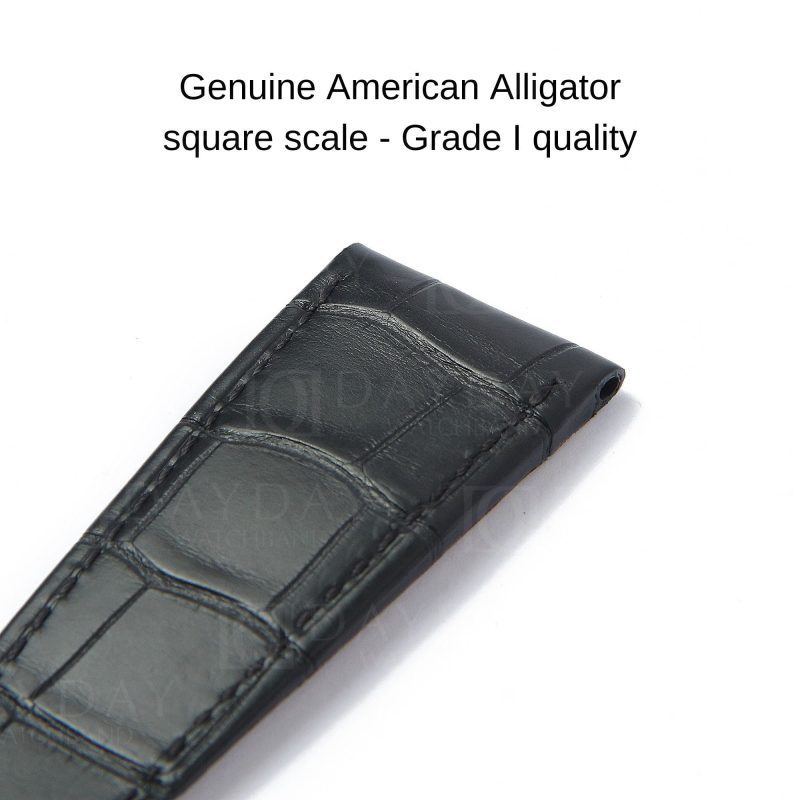Replacement alligator leather watch strap for Cartier Calibre dive