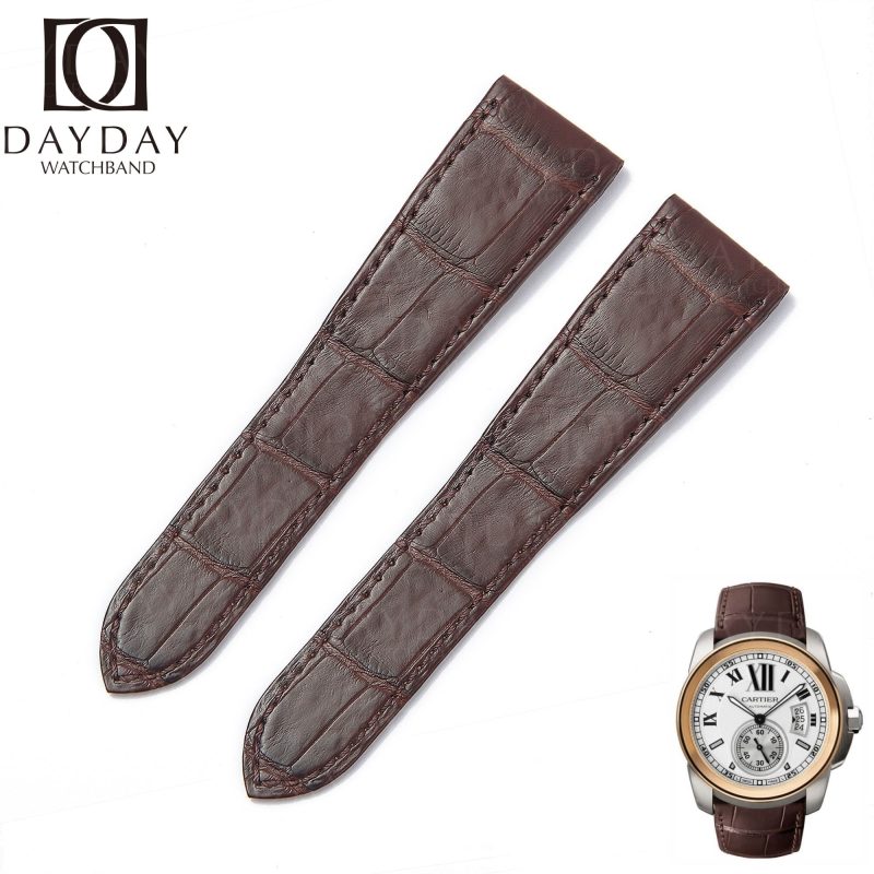 Replacement alligator leather watch strap for Cartier Calibre dive Replacement alligator leather watch strap for Cartier Calibre dive