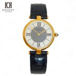 Replacement black alligator leather strap for vintage Cartier vendome must de Cartier watchbands (1)