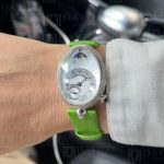 Custom satin leather watch strap for Breguet Queen of Naples Ladies leather watchband