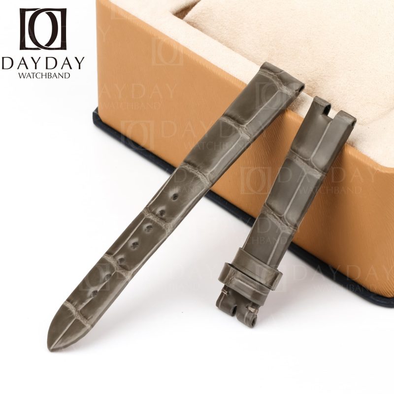 Black-alligator-leather-watchband-for-Breguet-Reine-strap