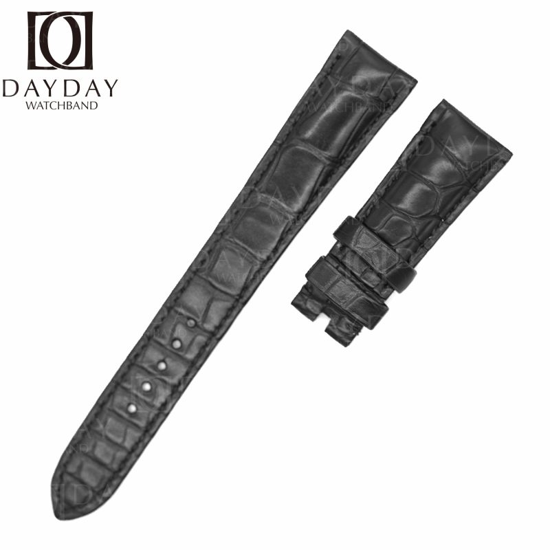 Replacement watch band Rolex Cellini Time moonphase 50505 brown Leather watch strap Genuine Alligator 20mm curved end
