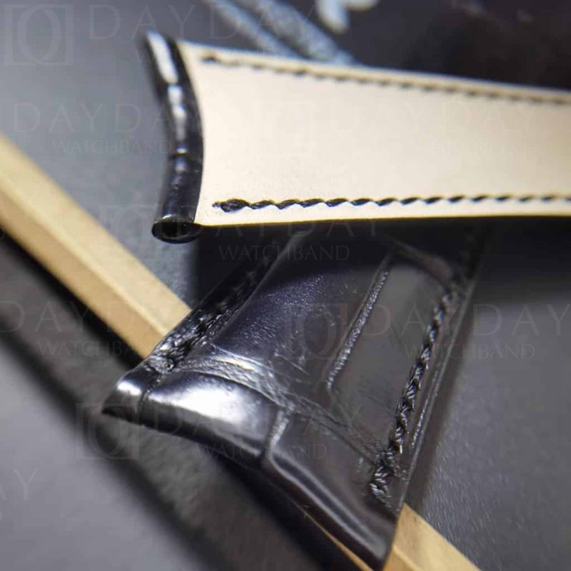Replacement watch band Rolex Cellini Time moonphase 50505 brown Leather watch strap Genuine Alligator 20mm curved end