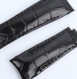 Rolex-Submariner-high-gloss-black-Alligator-leather-watch-strap-band-20mm-replacement-curved-end