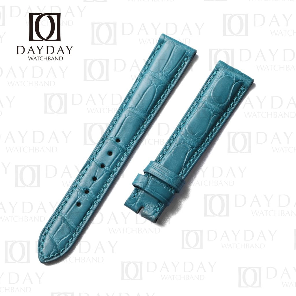 Tiffany Blue Alligator leather watch band Patek Philippe Calatrava Complications straps replacement for sale