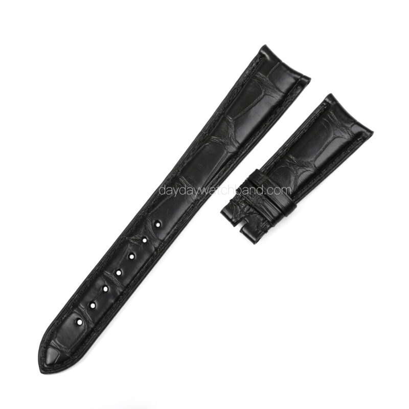 Personalized balck alligator strap for rolex cellini