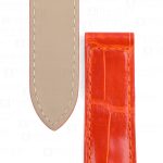 replacement Orange Leather Watch Band Single Folded fit for Pasha de Cartier strap for sale (1)