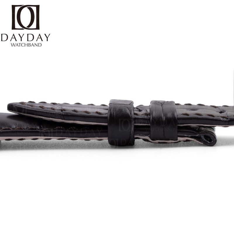 replacement custom Brown alligator leather watch band for Breguet Type XXI 3810 strap