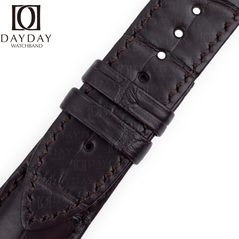 replacement custom Brown alligator leather watch band for Breguet Type XXI 3810 strap