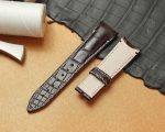 replacement custom Brown alligator leather watch band for Breguet Type XXI 3810 strap