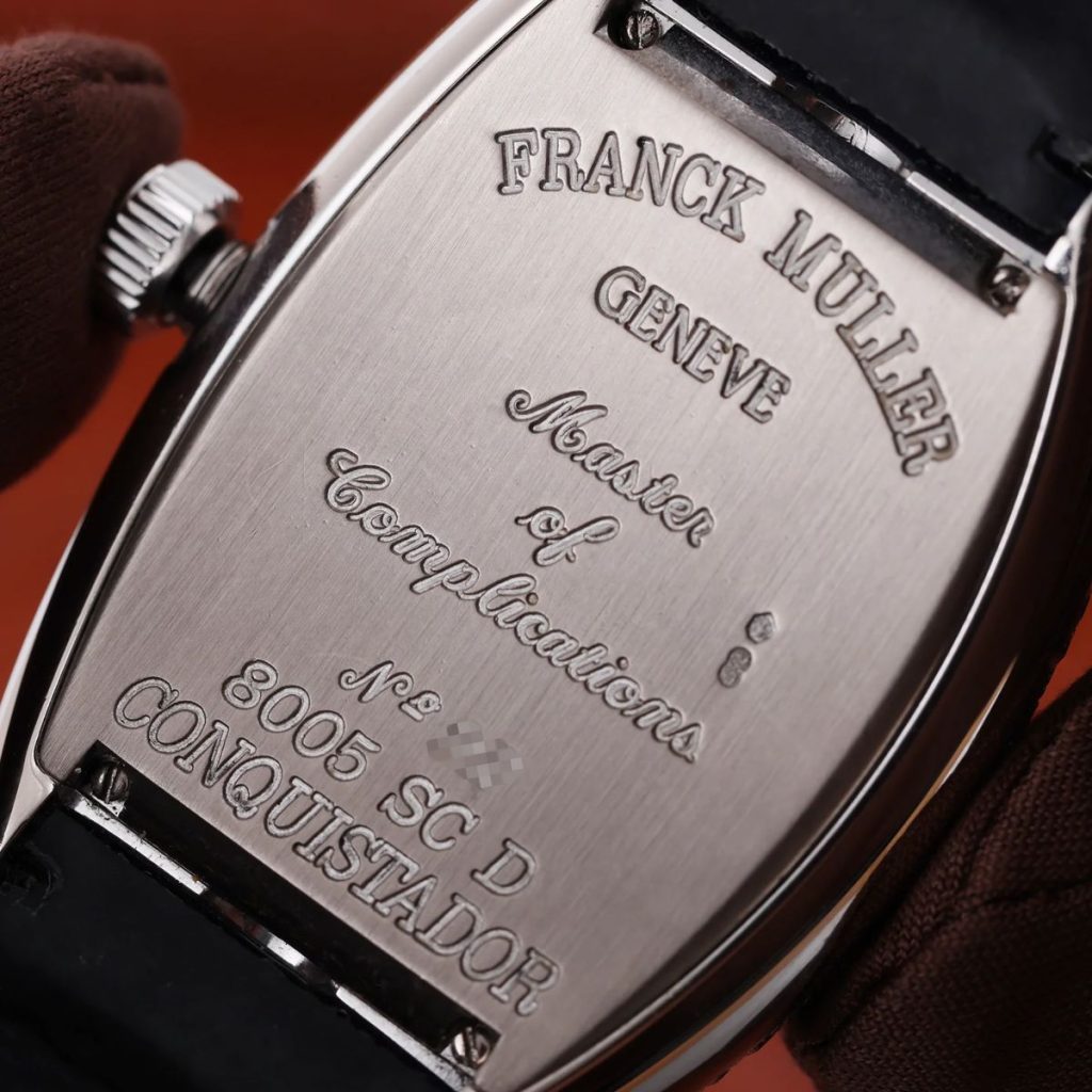 watch case back of franck muller conquistador