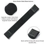 20mm 21mm 22mm Elastic watch band black canvas nylon elastic strap for Rolex Omega Blancpain Patek Philippe straps