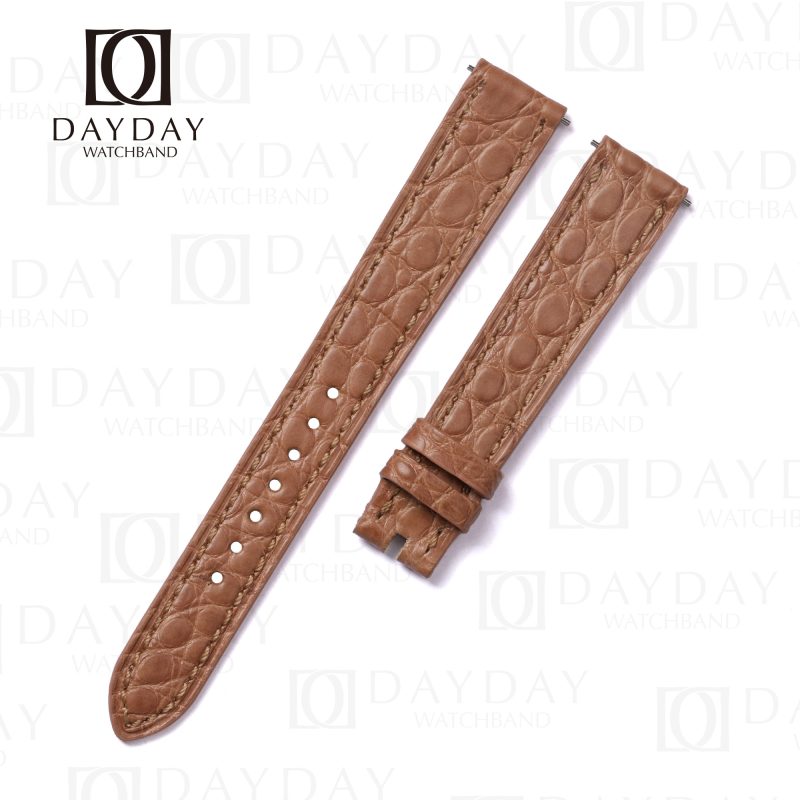 Alligator single tour brown leather strap replacement for Hermes Cape cod Heure H single watchbands