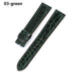 Alligator single tour green leather straps replacement for Hermes Cape cod Heure H single watch band