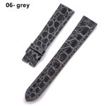 Alligator single tour grey leather straps replacement for Hermes Cape cod Heure H single watchband