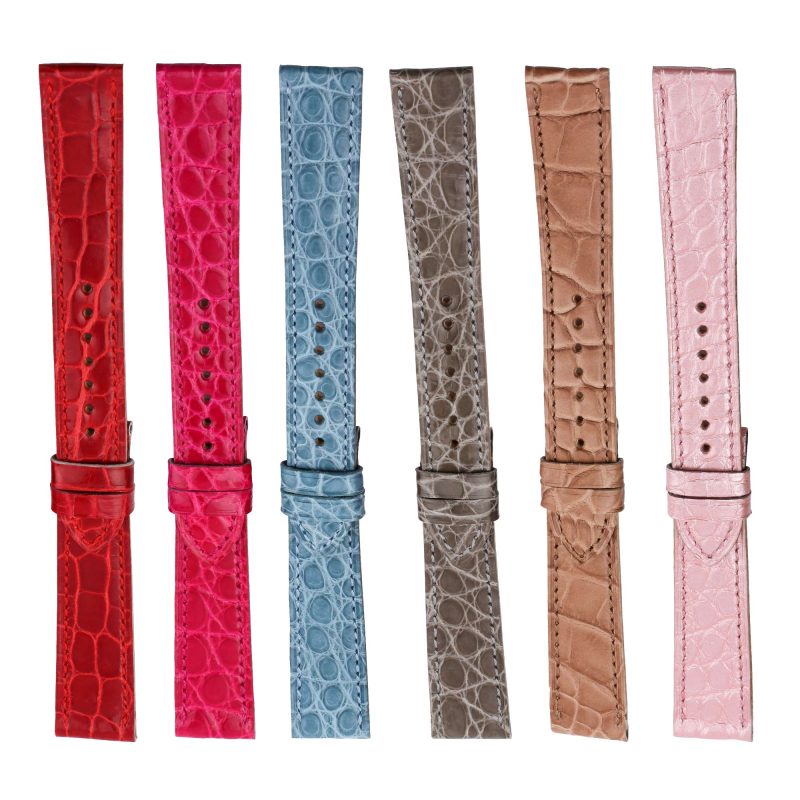 Alligator single tour leather straps replacement for Hermes Cape cod Heure H single watch bands