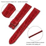 Alligator single tour leather straps replacement for Hermes Cape cod Heure H single watch bands