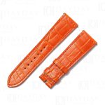 Alligator single tour orange leather straps replacement for Hermes Cape cod Heure H single watchband