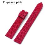 Alligator single tour peach pink leather strap replacement for Hermes Cape cod Heure H single watch band