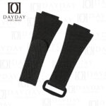 Black canvas nylon velcro strap watch band replacement for Hublot Spirit of Big Bang