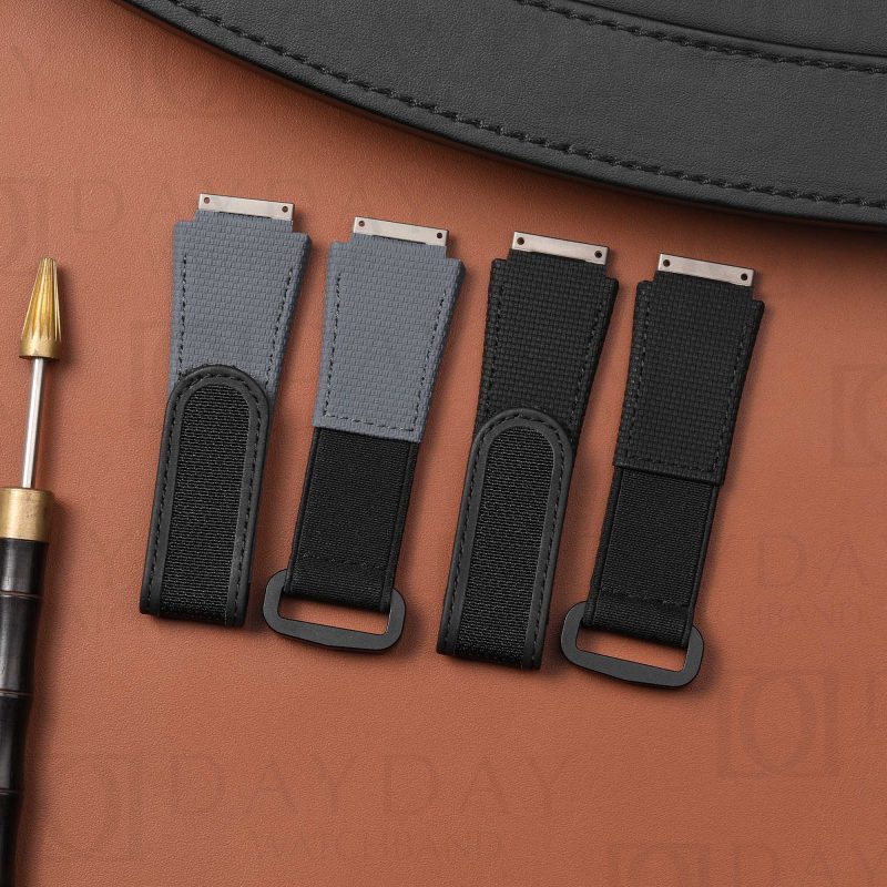 Buy Custom handmade rubber nylon canvas watchbands for Richard Miller strap