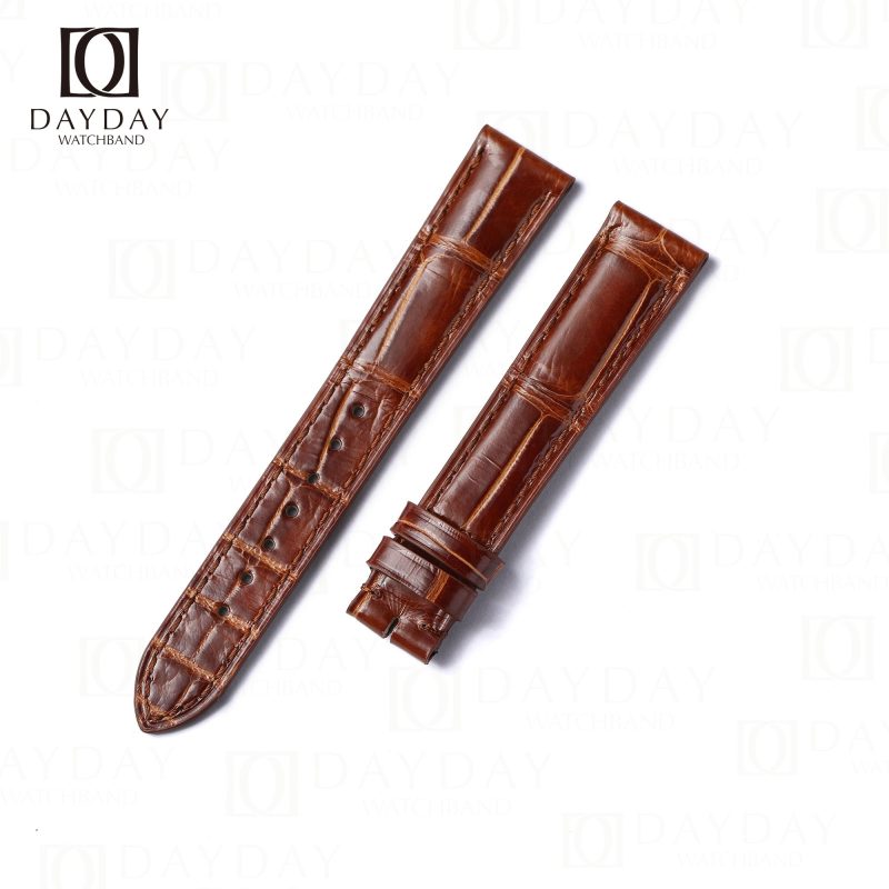 Buy custom Cartier Must Colisée Brown Alligator leather watch strap 14mm 16mm for sale