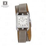 Buy custom bespoke grey genuine Epsom leather double tour watch band replacement for sale fit for Hermes Cape cod, Heure H, Arceau watch