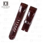 Custom Dark red best genuine crocodile Leather replacement watch band fit for Corum Admirals Cup watch,legend 42 for sale