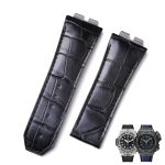Hublot Big Bang Unico 441 one click quick change replacement black alligator leather watchband for sale strap