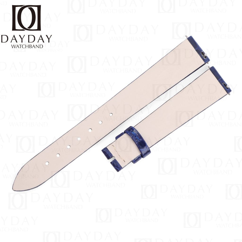 Custom blue Alligator Leather watch strap for Jaeger-LeCoultre Rendez Vous - replacement watch band for sale