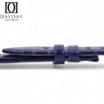 Custom replacement handmade blue crocodile leather watchband aftermarket for Jaeger LeCoultre JLC Rendez-Vous Reverso strap