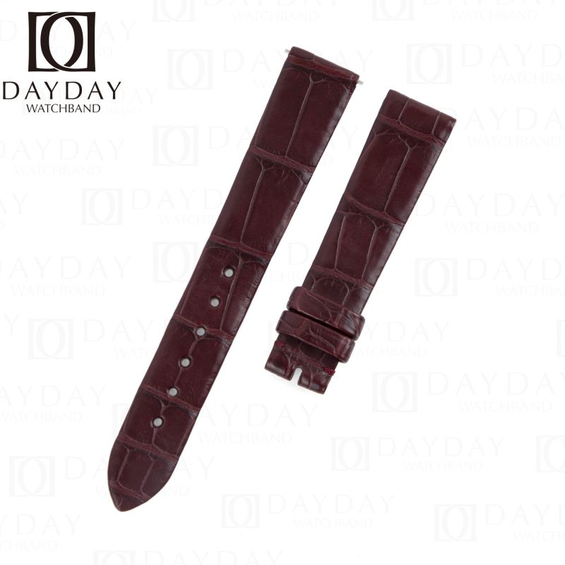 Custom brown leather watch straps for Piaget Possession Women alligator watchband