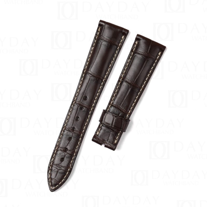 Custom-genuine-alligator-brown-leather-watch-strap-replacement-for-Breguet-Classique-Moonphase-Automatic-luxyry-watch