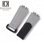 Custom gray velcro watch band for Hublot Big Bang 441 replacement straps
