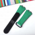 Custom green velcro watch band for Hublot Big Bang 411 replacement strap