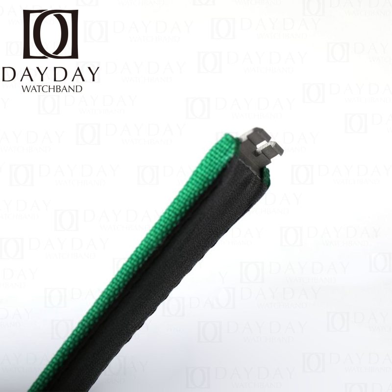 Custom green velcro watch bands for Hublot Big Bang 411 replacement strap