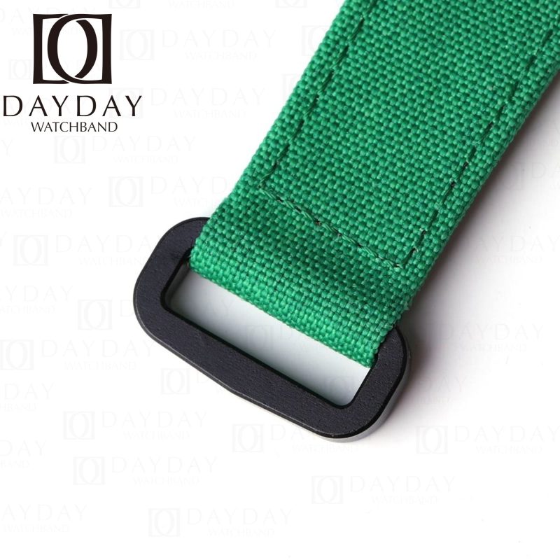 Custom green velcro watch bands for Hublot Big Bang 411 replacement strap