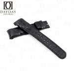 Custom handmade Replacement Black Alligator leather strap for Corum Admirals Cup watch band